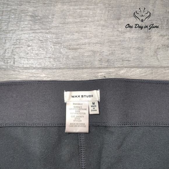 Max Studio Faux Leather Ankle Skinny Pants Size M - Picture 2 of 6